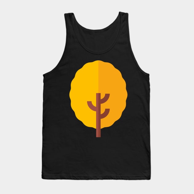 yellow tree icon Tank Top by Lonneketk